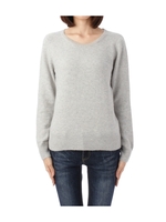 アンゴラ混襟ラメニット