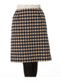 チェック柄シャギータイトスカート