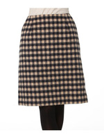 チェック柄シャギータイトスカート