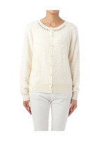 ビジュー使いシャギーニットカーディガン