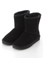 ムートン風レザーブーツ