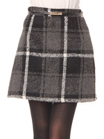 シャギーチェックAラインスカート