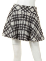 シャギーチェックフレアースカート