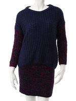 【ECURY】ラグランニット×ペンシルスカートセットアップ