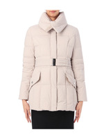 ベルテッド比翼ダウンコート