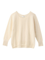 無地カシミヤカラーニット