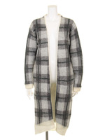 【CASUAL】モヘア混チェックガウン