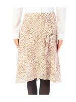 ぼかしレオパードラップ風フレアスカート