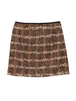 ウール混ツイードチェックスカート