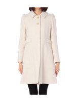 ビジューボタン付きウールコート