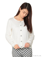 BIGビジューボタンカーディガン