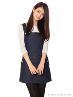 レーストップス＆デニムジャンパースカートセット