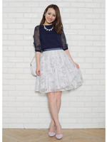 オパール×ラインフラワースカート