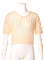 ラメフェザーニットプルオーバー