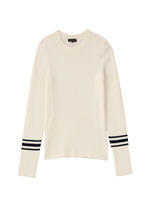 [S]ライン入りリブ切り替えニット