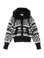 ジオメトリックファーニットカーディガン