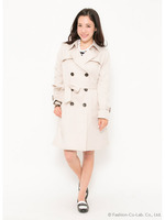 袖スリットトレンチコート