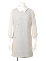 パーツとび衿付サックワンピース