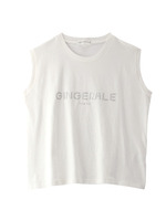 ロゴプリントフレンチスリーブTシャツ