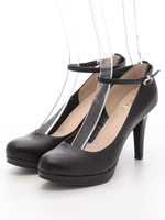 【REZOY】アンクルストラップ付ベーシックパンプス