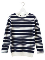 ボーダーニットプルオーバー