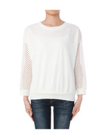 袖レース裏毛スウェット