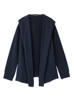 [S]ソフト裏毛フーデッドカーディガン