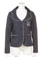 【Fi.n.t】エンブレム刺繍パイピングジャケット