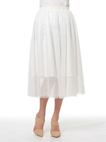 チュールミモレ丈スカート