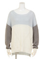 バイカラーパステルニットTOPS