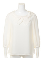 襟付きシフォンブラウス