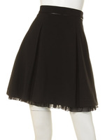 サテンラインフレアスカート