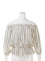 ストライプオフショルTOP