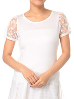 オーガンジースリーブニットプルオーバー