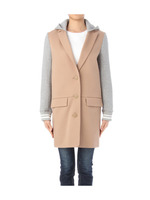 スウェット切り替えテーラードコート