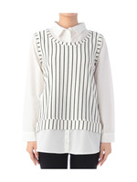 フェイクベストシャツ