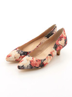 花柄らくちんパンプス