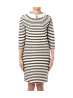 2WAY 衿付きボーダーワンピース