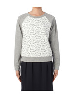 フロントレースラグランカットソー