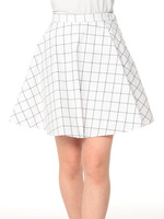 ウィンドーペンチェックサーキュラースカート