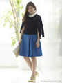 カラーグログランタックスカート