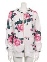 8Bit Floral Hoodie/BLACK