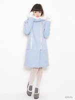 FURトリミング3WAYコート/BLUE
