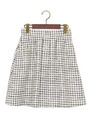 JOC PE/C ツイードチェックボリュームスカート/BLACK