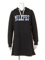 P/O HOODIE SWEAT FLARED DRESS/BLACK