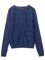 PJ/フロントレースカーデ/ネイビー