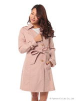 T/Rオックスフォードダブルトレンチコート/ブルー