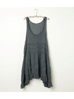 Voile and Lace Trapeze Slip/グレー系(112)