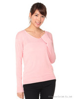 Vネックニット/グレー