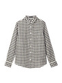 [S]リネンギンガムチェックシャツ/ブラック(219)